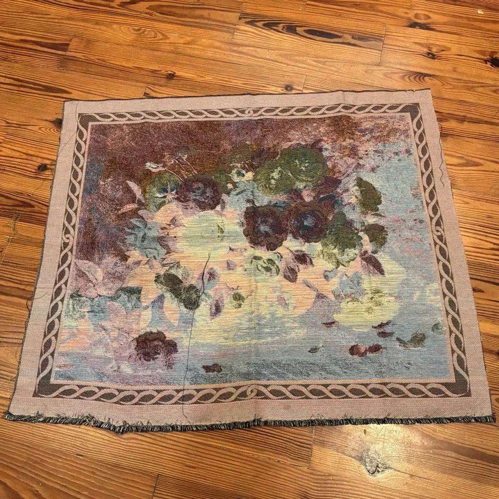 Large Floral Tapestry Piece Albert Williams Nature's Glory 42 X 36